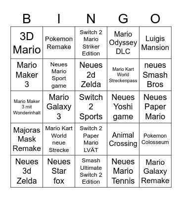 Juli direct 2025 predictions Bingo Card