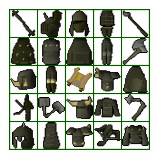 OSRS BARROWS BINGO Card
