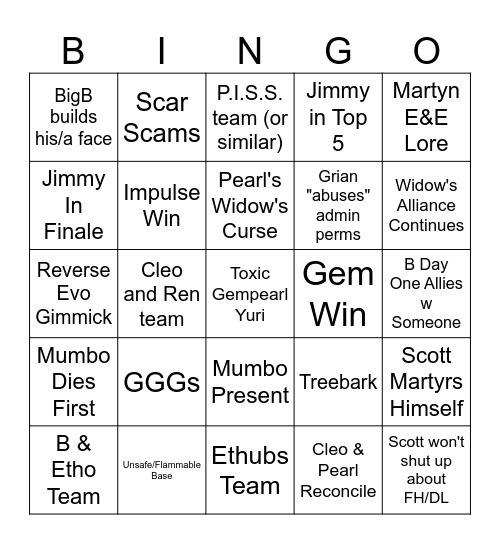 Duck Life Bingo Card