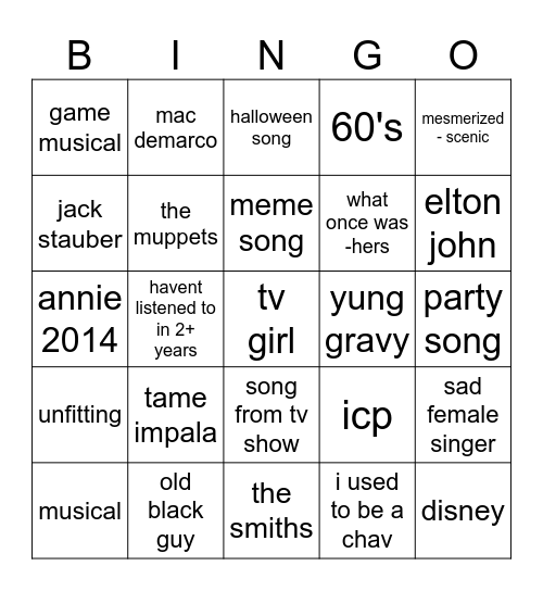 all time replay Bingo Card