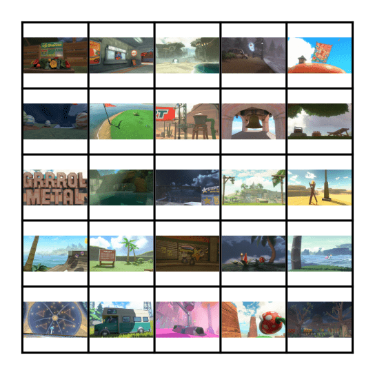 MKW Photo Hunt Bingo Card