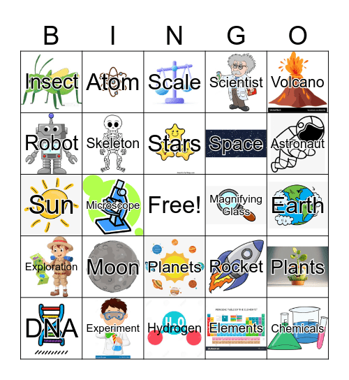 Science Bingo Card