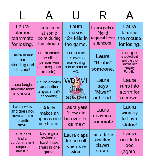Laura_Nado-isms Bingo Card