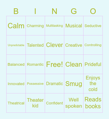 Are you ice juggler type? Bingo Card