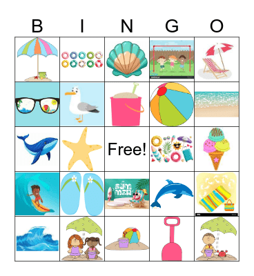 Beach Bingo Card