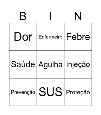 Libras - Vacinação Bingo Card