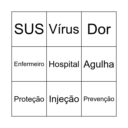 VACINAÇÃO Bingo Card
