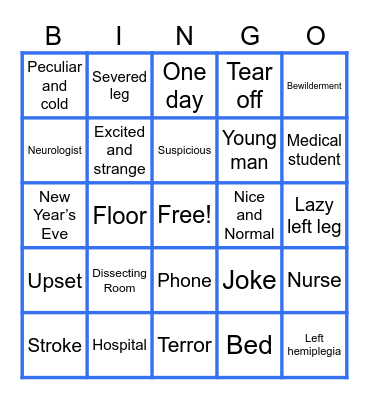 The Man Who Mistook His Wife For a Hat Bingo Card