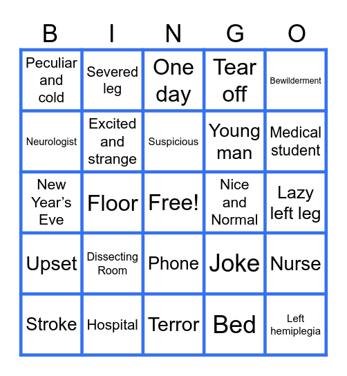 The Man Who Mistook His Wife For a Hat Bingo Card