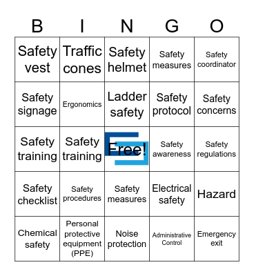 Safety Bingo Card