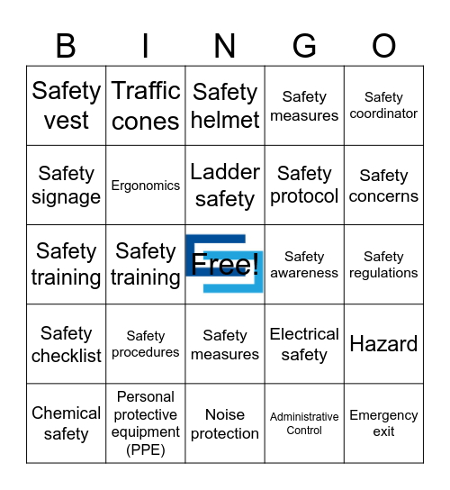 Safety Bingo Card
