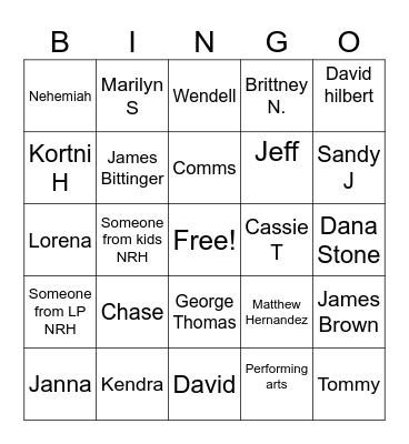 Christmas in July Bingo Card