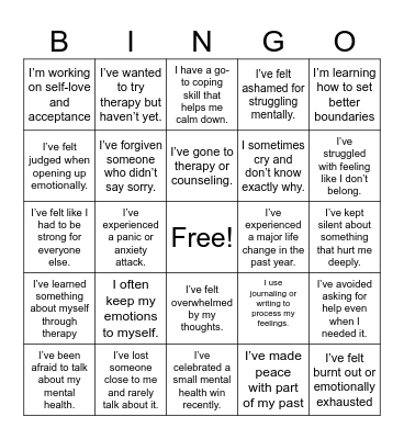 BINGO Round 2 Bingo Card