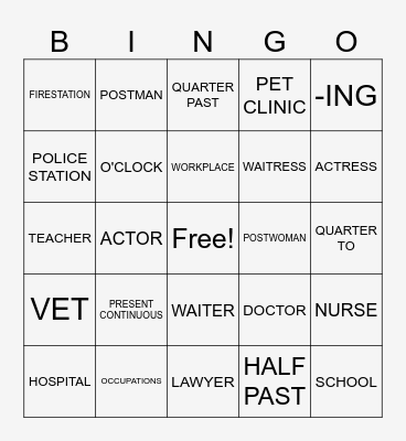 FIRST SEMESTER CONTENTS Bingo Card