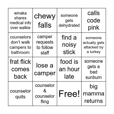 session 3 Bingo Card
