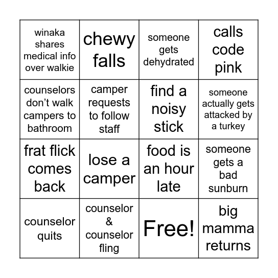 session 3 Bingo Card