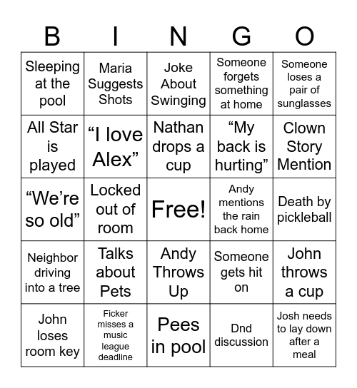 Mexico 2025 Bingo Card