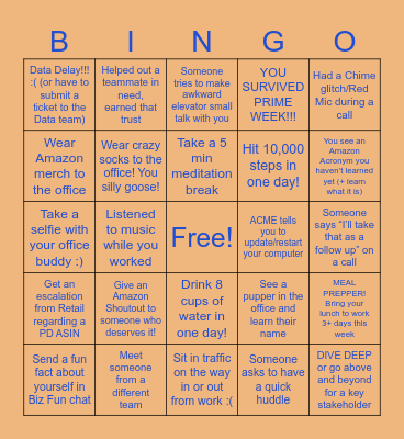 PRIME WEEK VF BINGO! Bingo Card