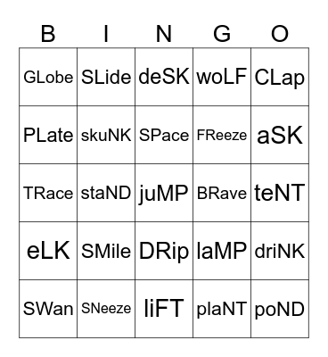 Unit 6-10 Bingo Card