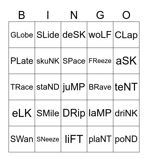 Unit 6-10 Bingo Card
