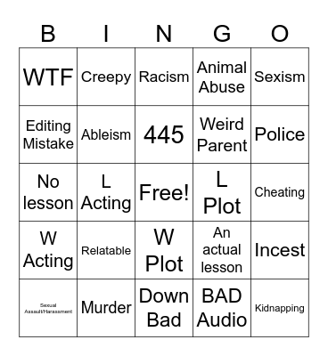 Tomorrow's Teachings Bingo Card