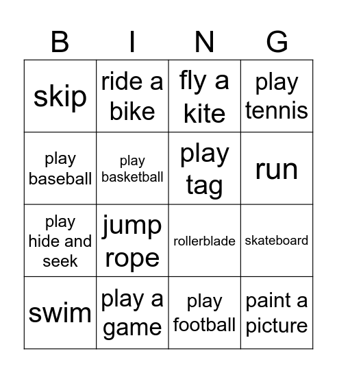 Unit 3 Bingo Card