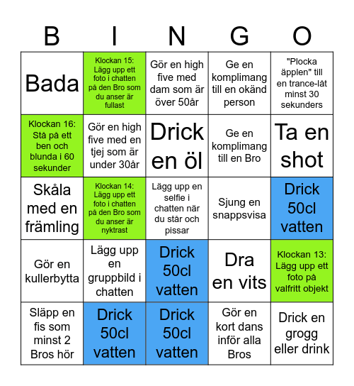 Bro chat 2.0 Bingo Card