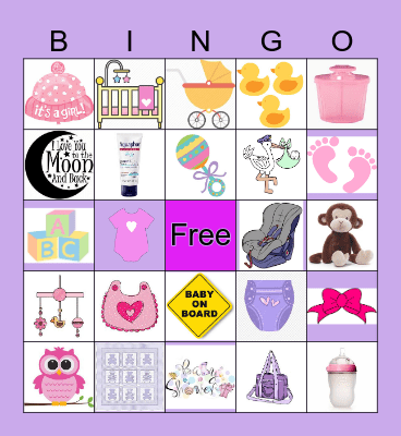 Baby Morris' Shower Bingo Card