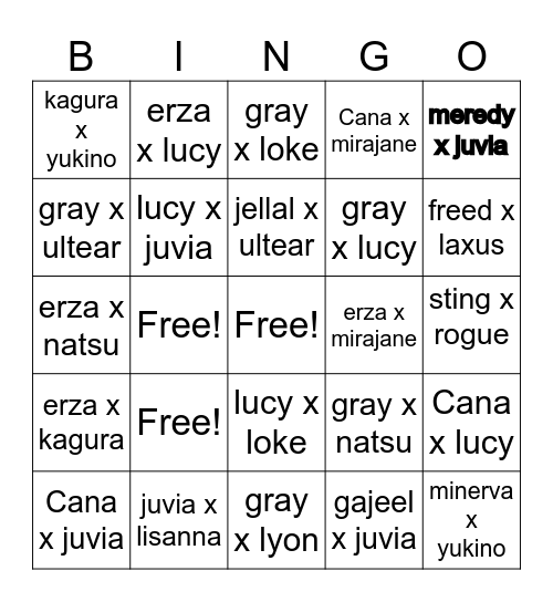 Bae/Bro Bingo Card