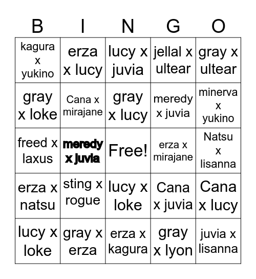 Bae/Bro Bingo Card