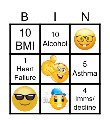 July 25 Bingo Card