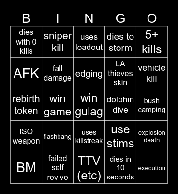 bigpuffer bingo Card
