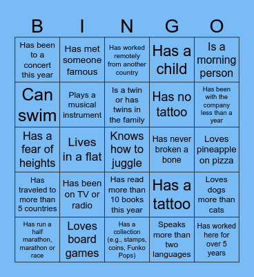 TEAM MEETING JULY 2025 Bingo Card