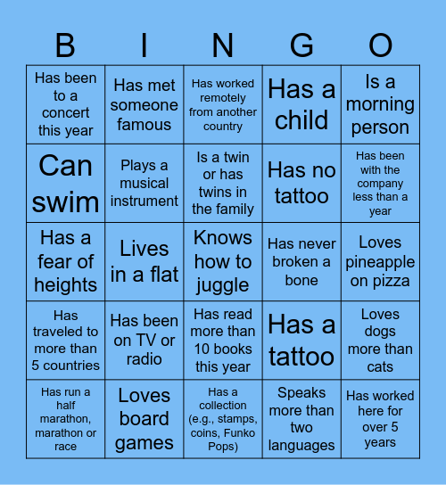 TEAM MEETING JULY 2025 Bingo Card