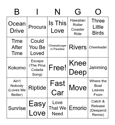 26MB Tropical Vibes Round 1 Bingo Card