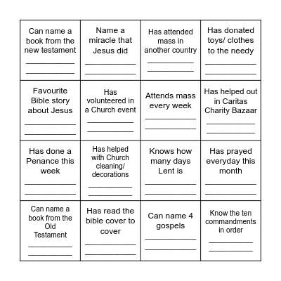 Bingo Card