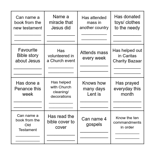 Bingo Card
