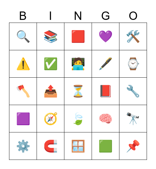 Símbolos Bingo Card