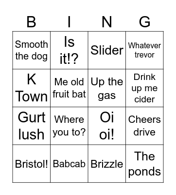 Bab's bingo Card