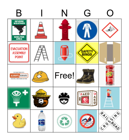 Safety Bingo Card