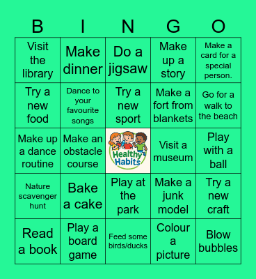 Screen Free Bingo Card