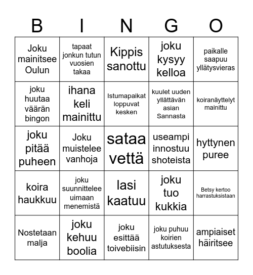 Sanna 50V Bingo Card