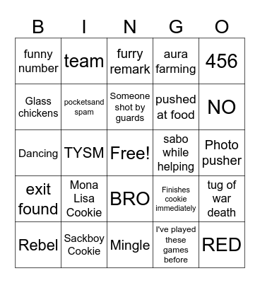 Ink games (Roblox) Bingo Card