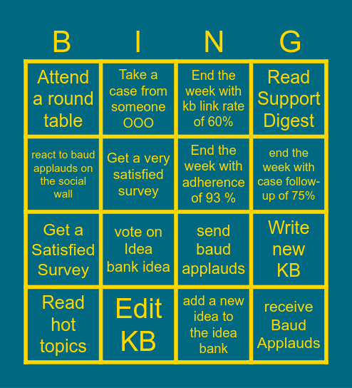 Back to School Bingo! Bingo Card