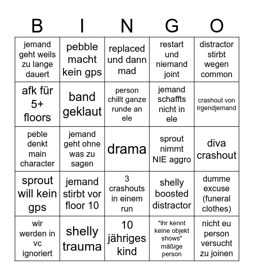 dandys world 2 Bingo Card