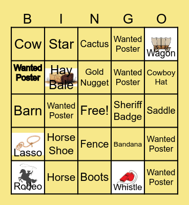 Western Bingo Card