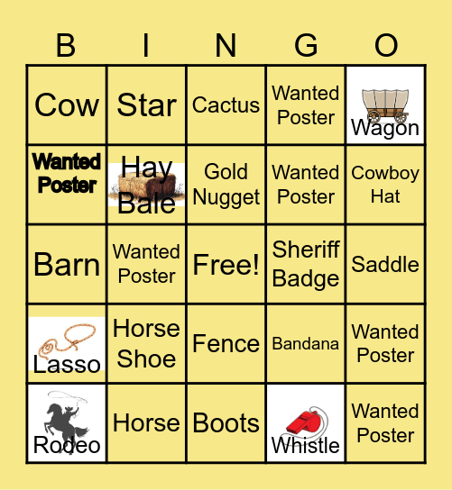 Western Bingo Card