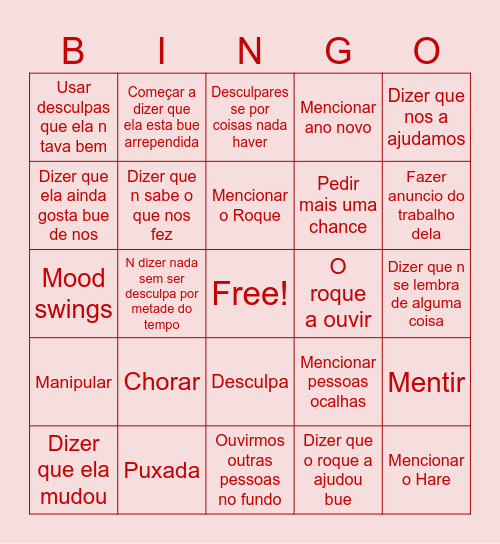 Henni core Bingo Card