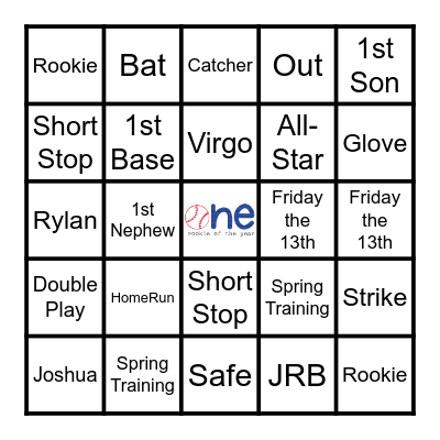 Rookie of the Year Bingo Card