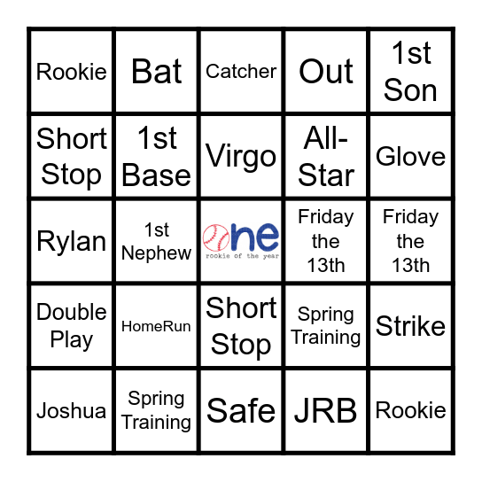 Rookie of the Year Bingo Card